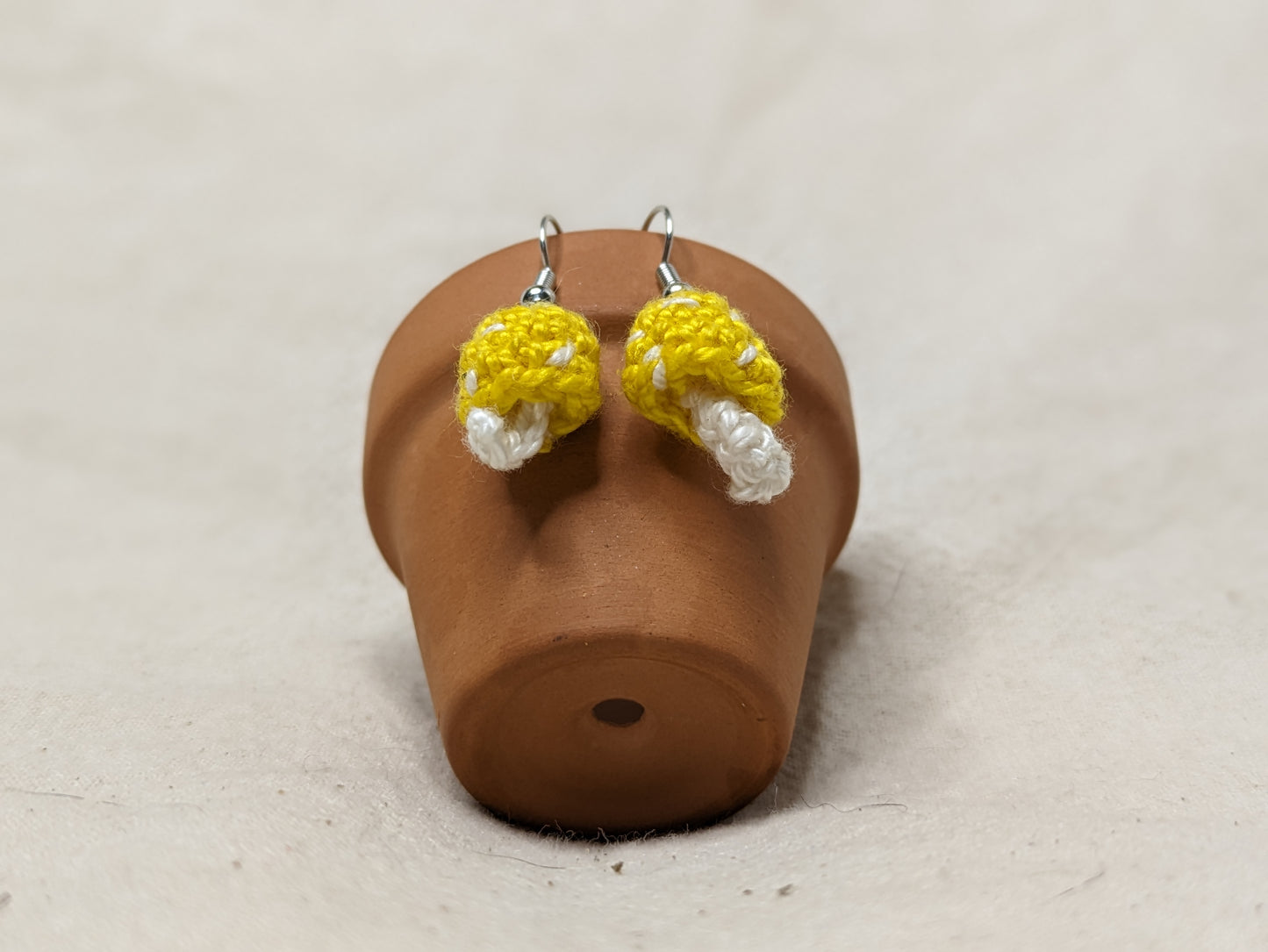 Crocheted Mushroom Earrings - Any Color
