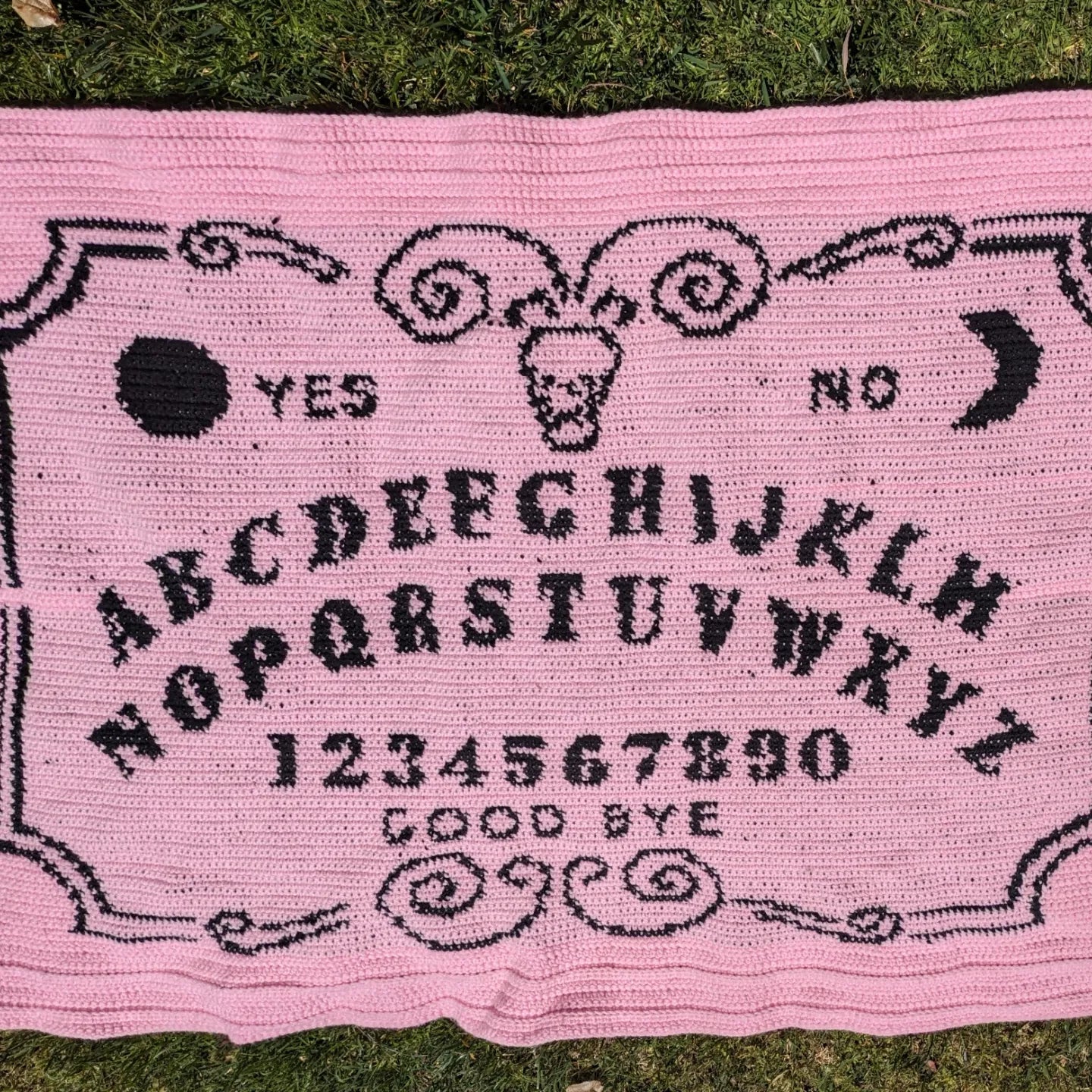 Ouija Board Throw Blanket - soft and warm - ouija pointer pillow available to add, made to order custom