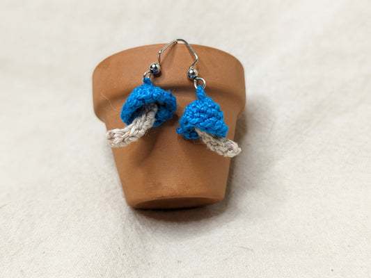 Crocheted Mushroom Earrings - Any Color