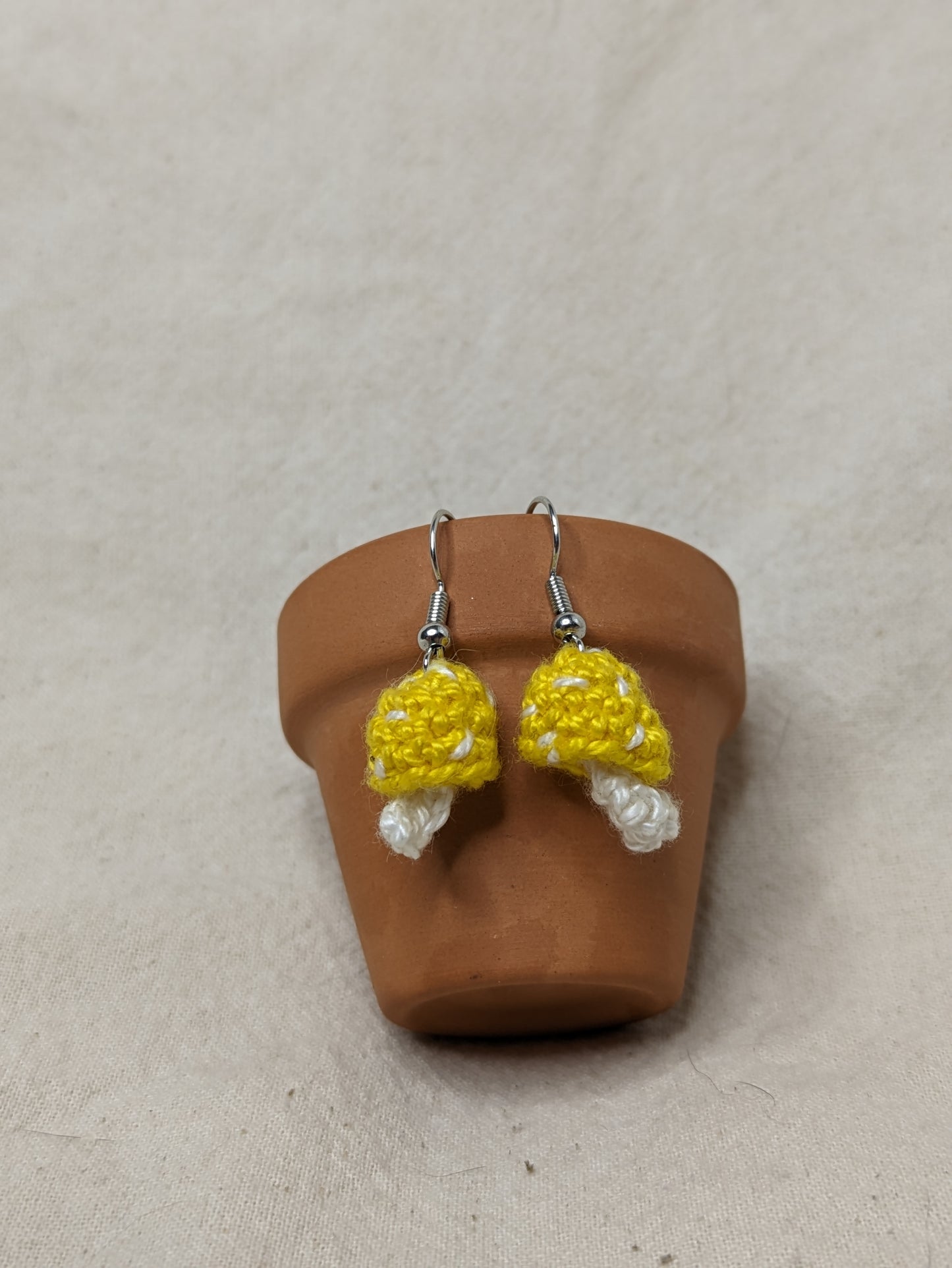Crocheted Mushroom Earrings - Any Color