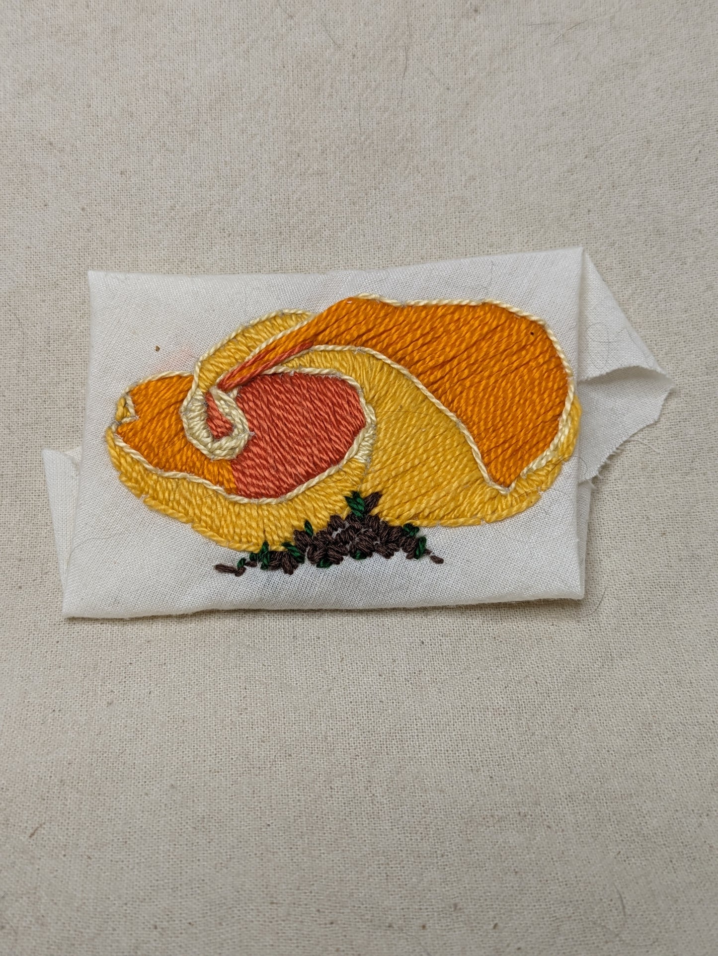 Mushroom Appliques, wide variety - original designs - hand embroidered | chanterelle, veiled, stinkhorn, pink, turkey tail, lion's mane, chicken of the woods, cup, webbed