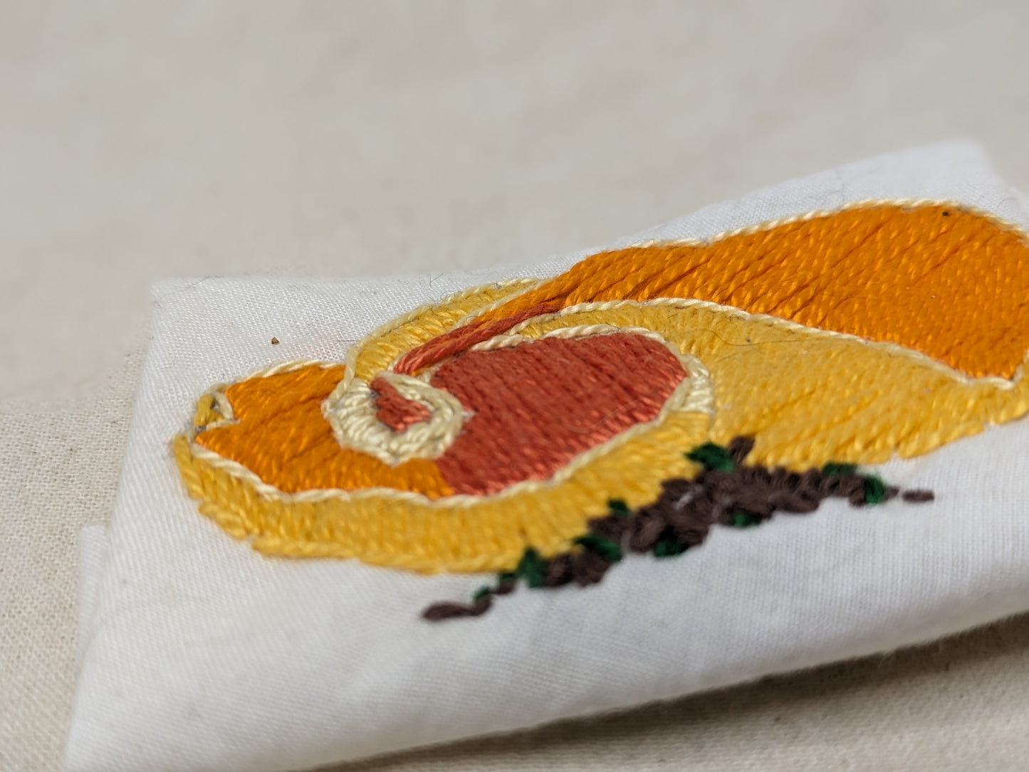 Mushroom Appliques, wide variety - original designs - hand embroidered | chanterelle, veiled, stinkhorn, pink, turkey tail, lion's mane, chicken of the woods, cup, webbed
