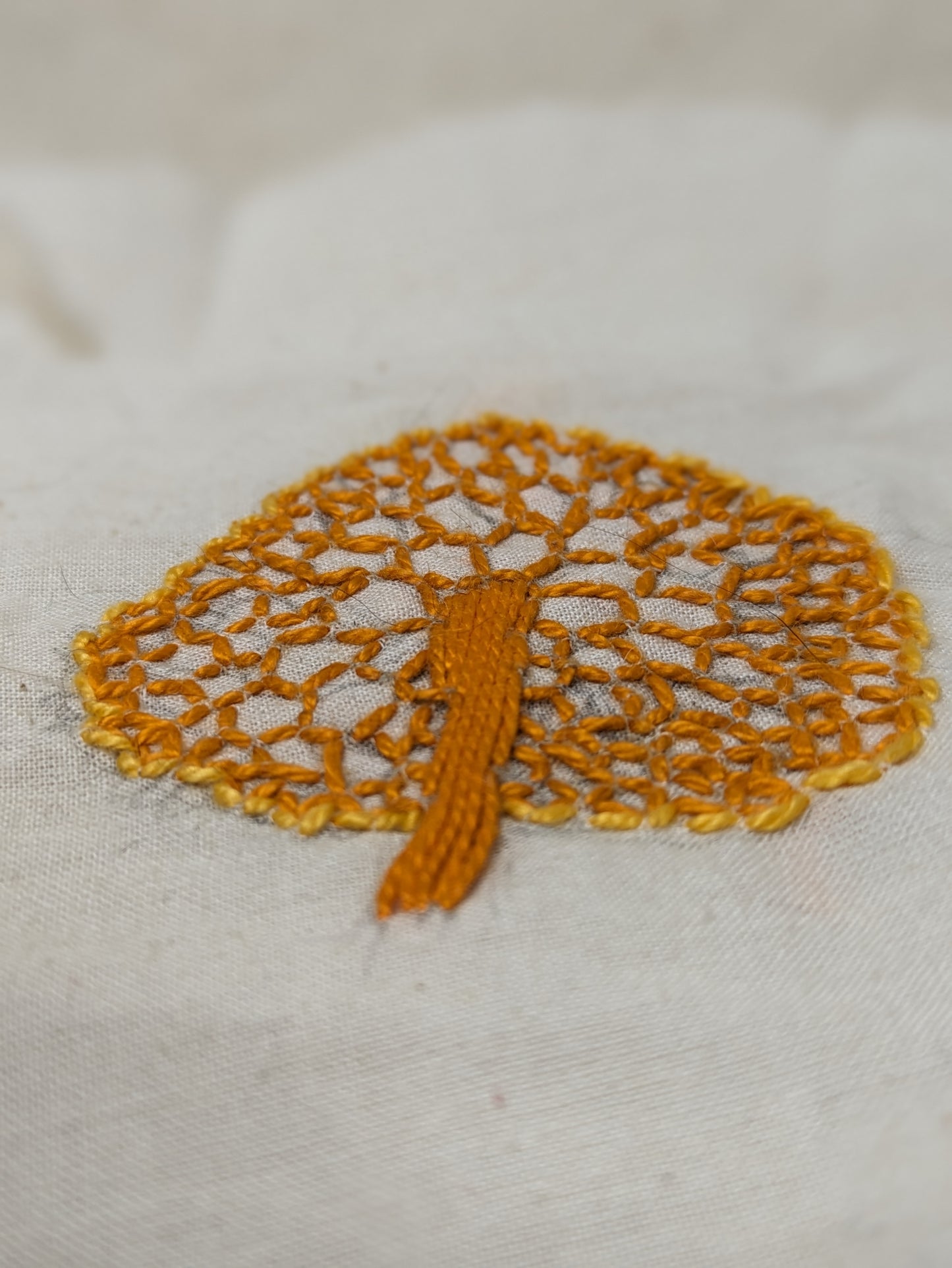 Mushroom Appliques, wide variety - original designs - hand embroidered | chanterelle, veiled, stinkhorn, pink, turkey tail, lion's mane, chicken of the woods, cup, webbed