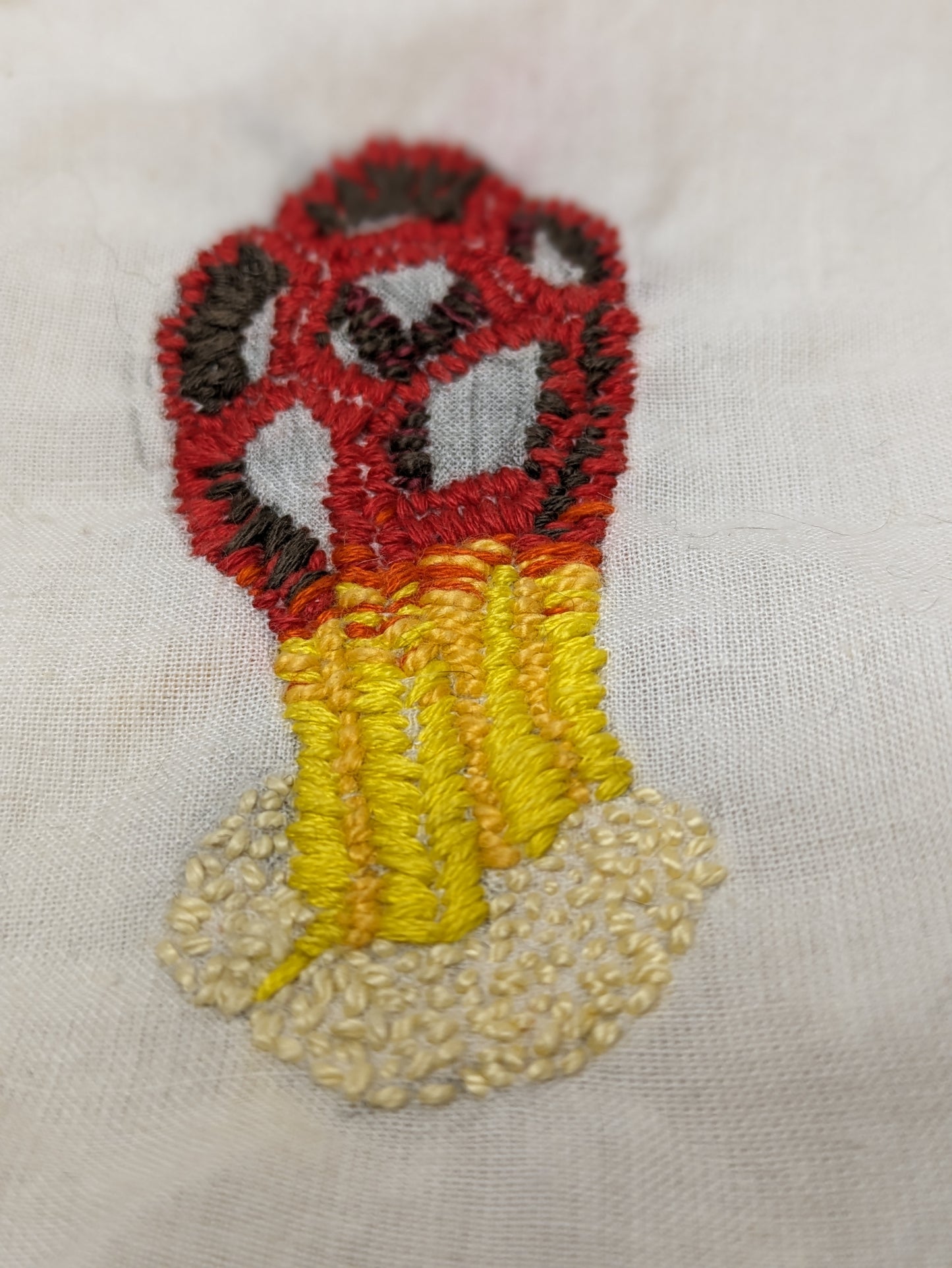 Mushroom Appliques, wide variety - original designs - hand embroidered | chanterelle, veiled, stinkhorn, pink, turkey tail, lion's mane, chicken of the woods, cup, webbed