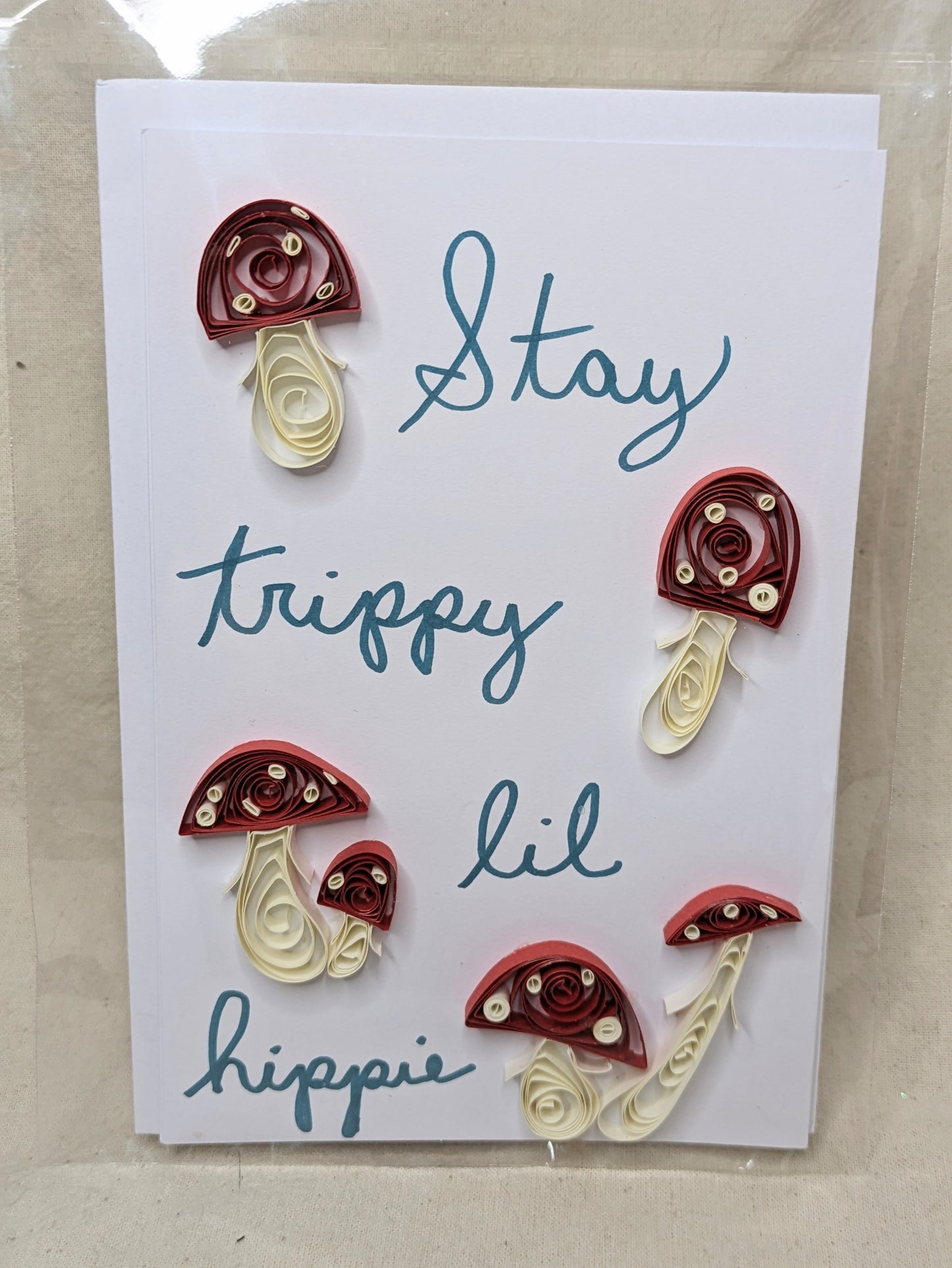 Mushroom Greeting Cards - Set of 3 - Blank Inside | "Do you believe in magic?" | "Stay trippy lil hippie" | Large, ornate fly Agaric