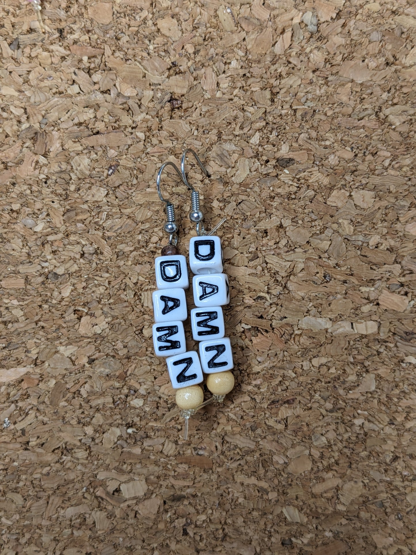 Irreverent Earrings - four letter words, girl bye, nah, I♥️tits, I♥️boobs, I♥️booty, I♥️butts, custom