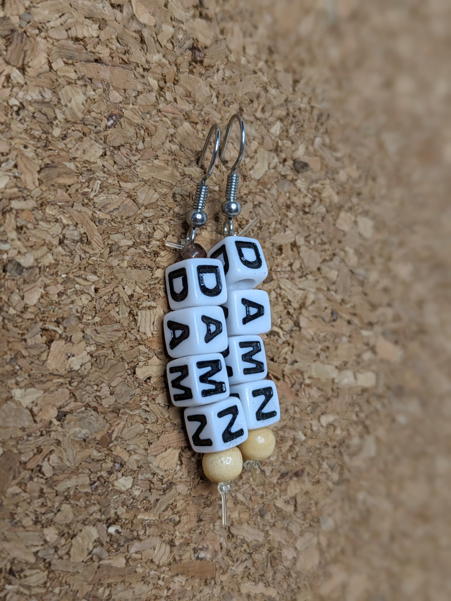 Irreverent Earrings - four letter words, girl bye, nah, I♥️tits, I♥️boobs, I♥️booty, I♥️butts, custom