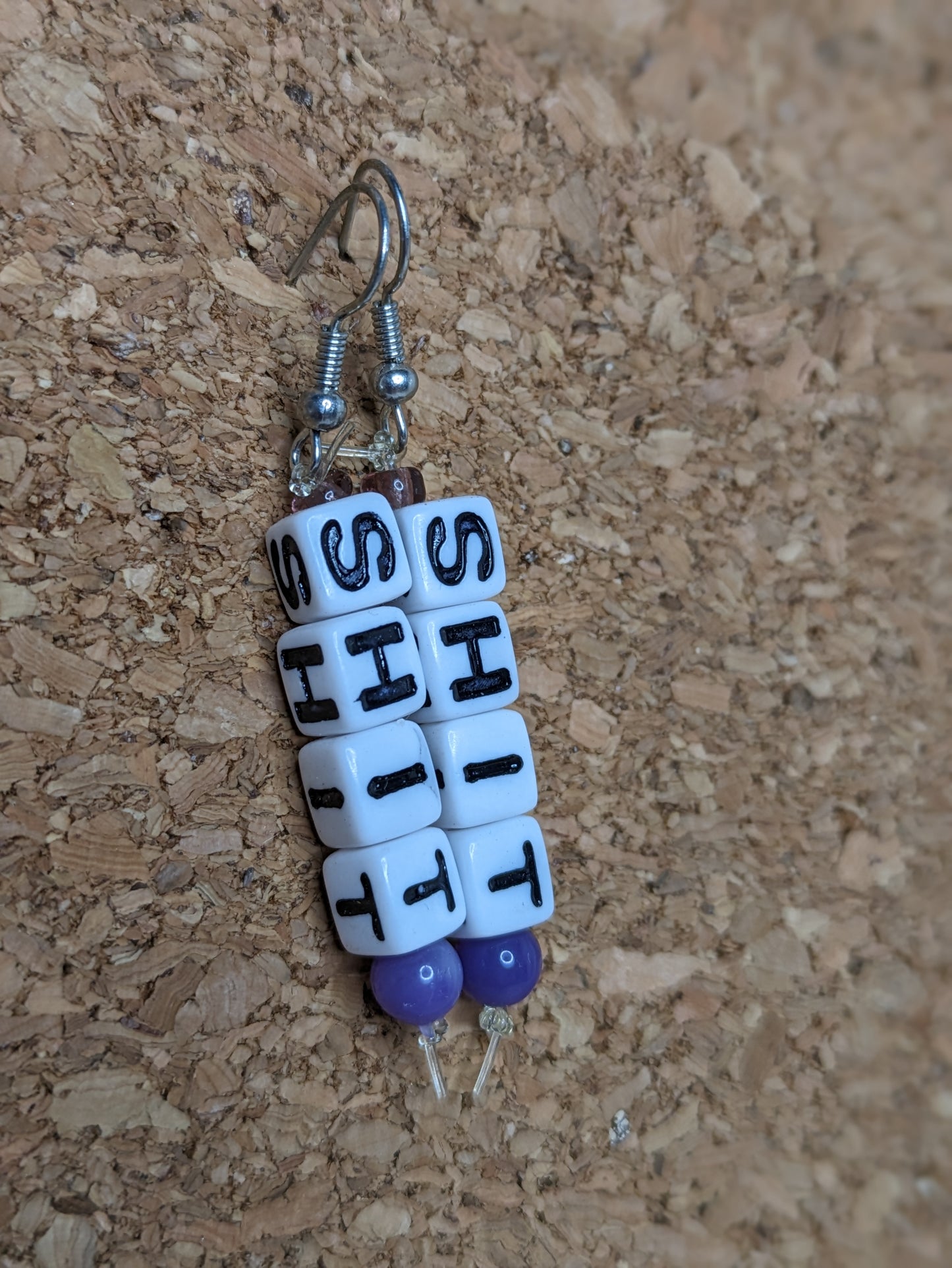 Irreverent Earrings - four letter words, girl bye, nah, I♥️tits, I♥️boobs, I♥️booty, I♥️butts, custom