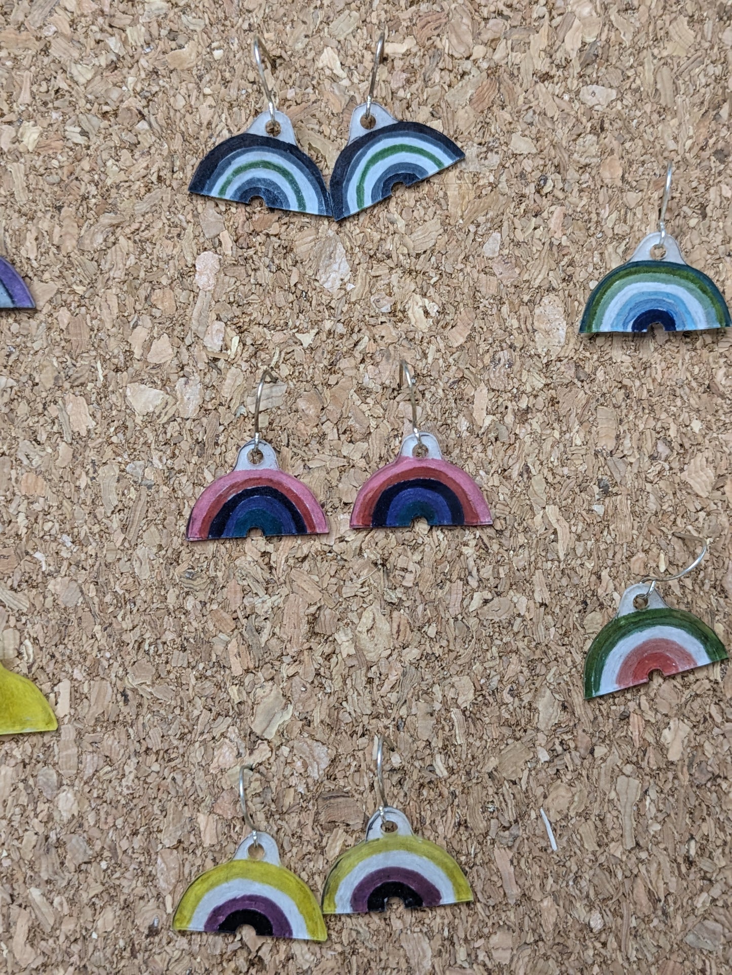 Rainbow Shaped Pride Flag Earrings - all flags available - gender, sexuality, and more