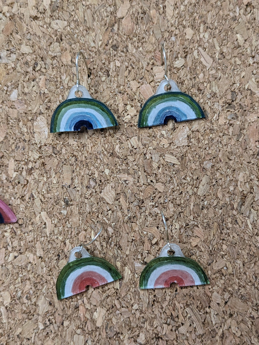 Rainbow Shaped Pride Flag Earrings - all flags available - gender, sexuality, and more