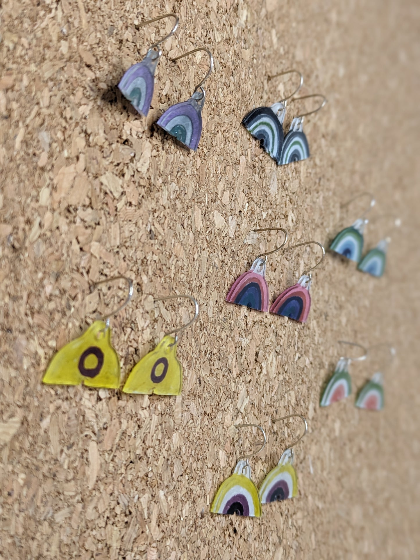 Rainbow Shaped Pride Flag Earrings - all flags available - gender, sexuality, and more