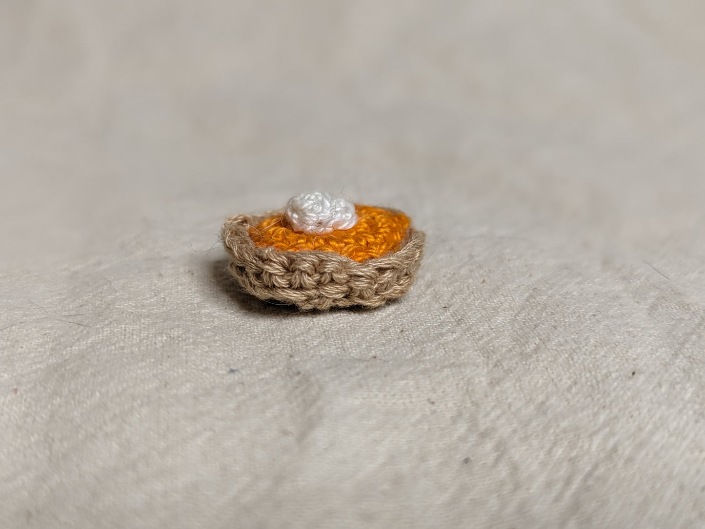 Bottle Cap Pie knick knack - Crocheted by hand