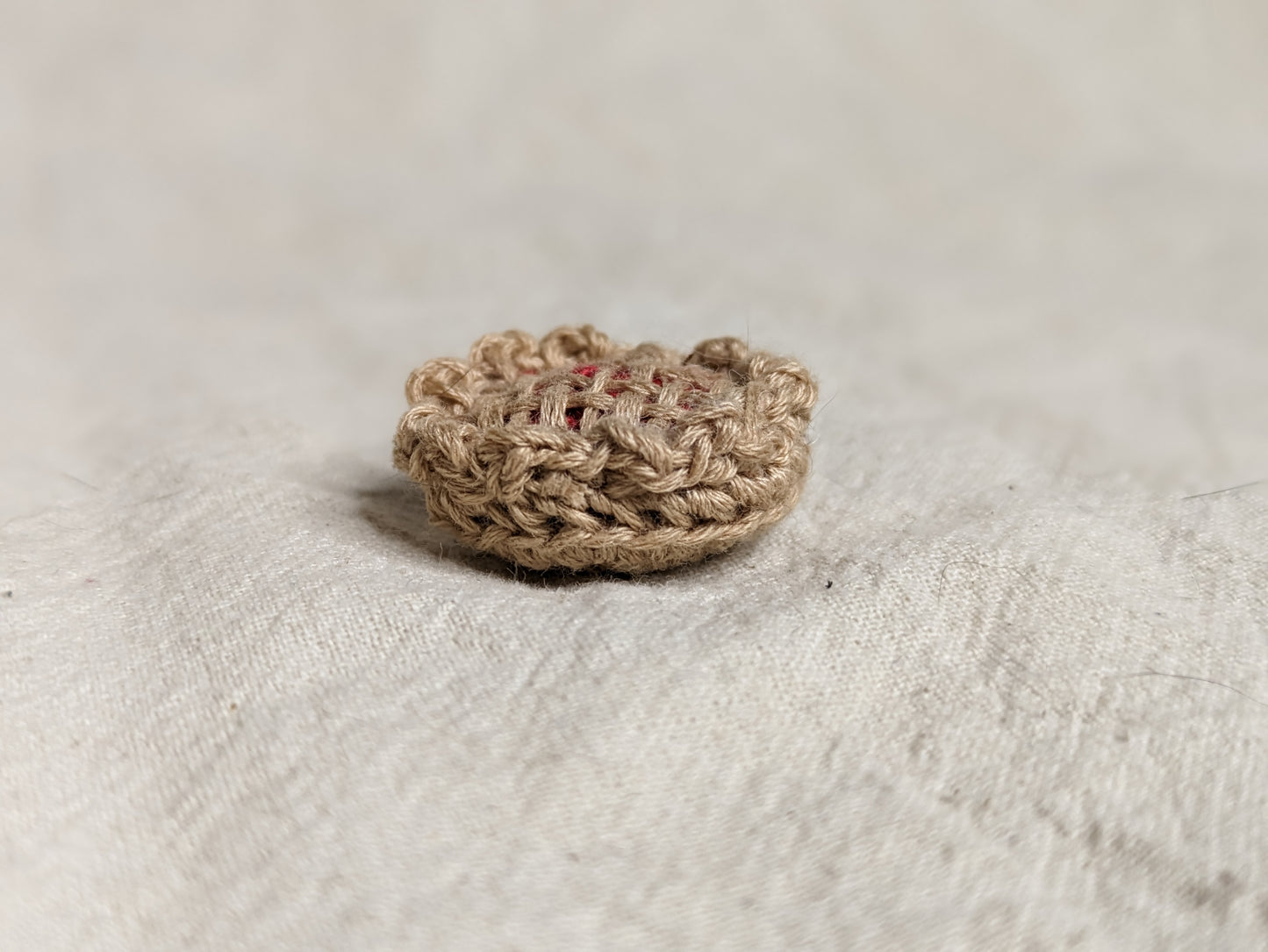 Bottle Cap Pie knick knack - Crocheted by hand