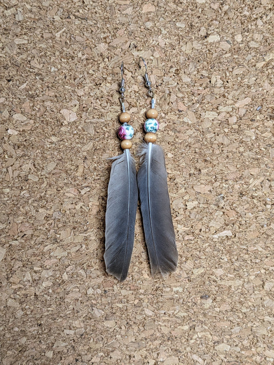 Foraged Feather Earrings - Nickel Free