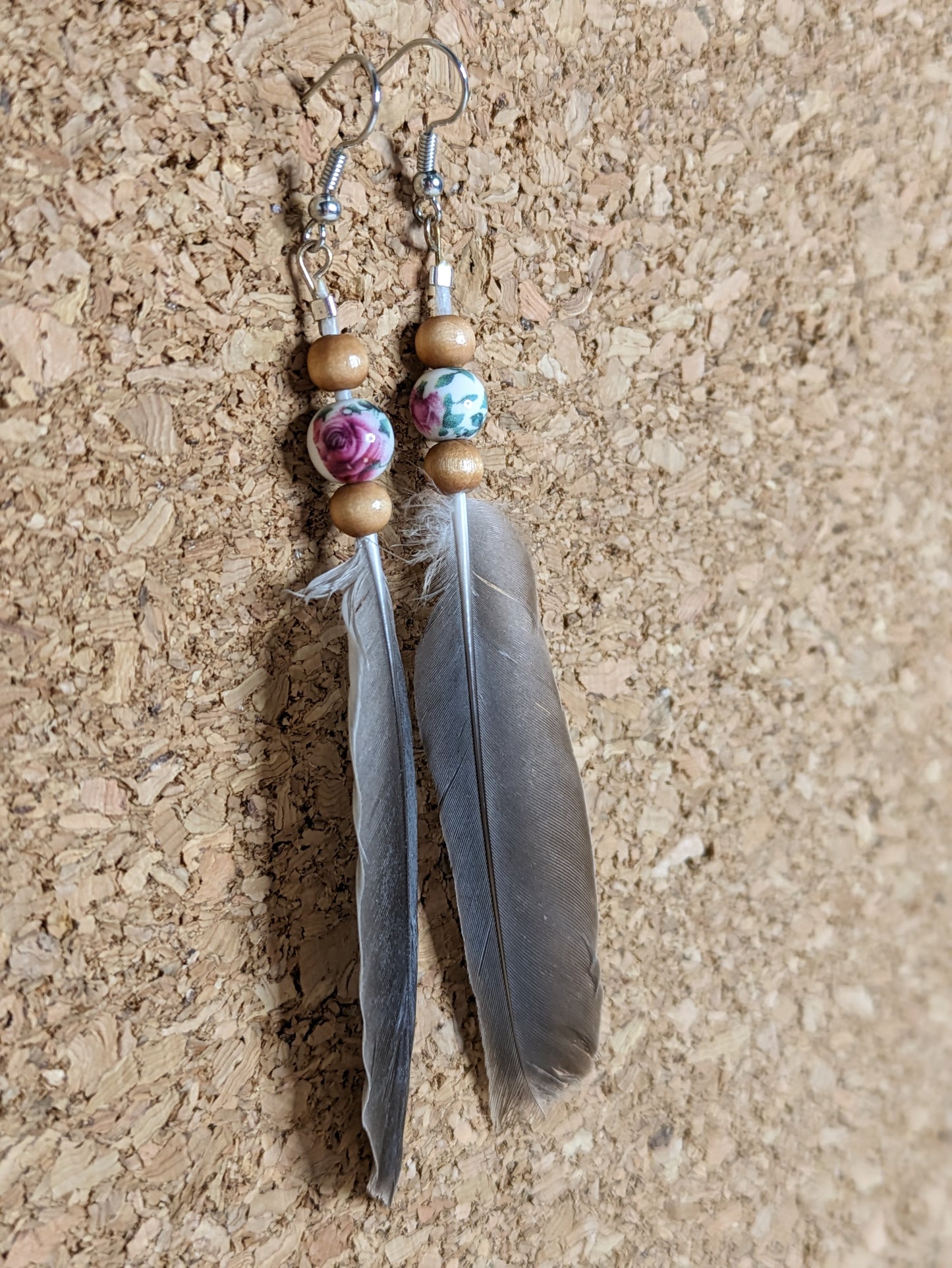 Foraged Feather Earrings - Nickel Free