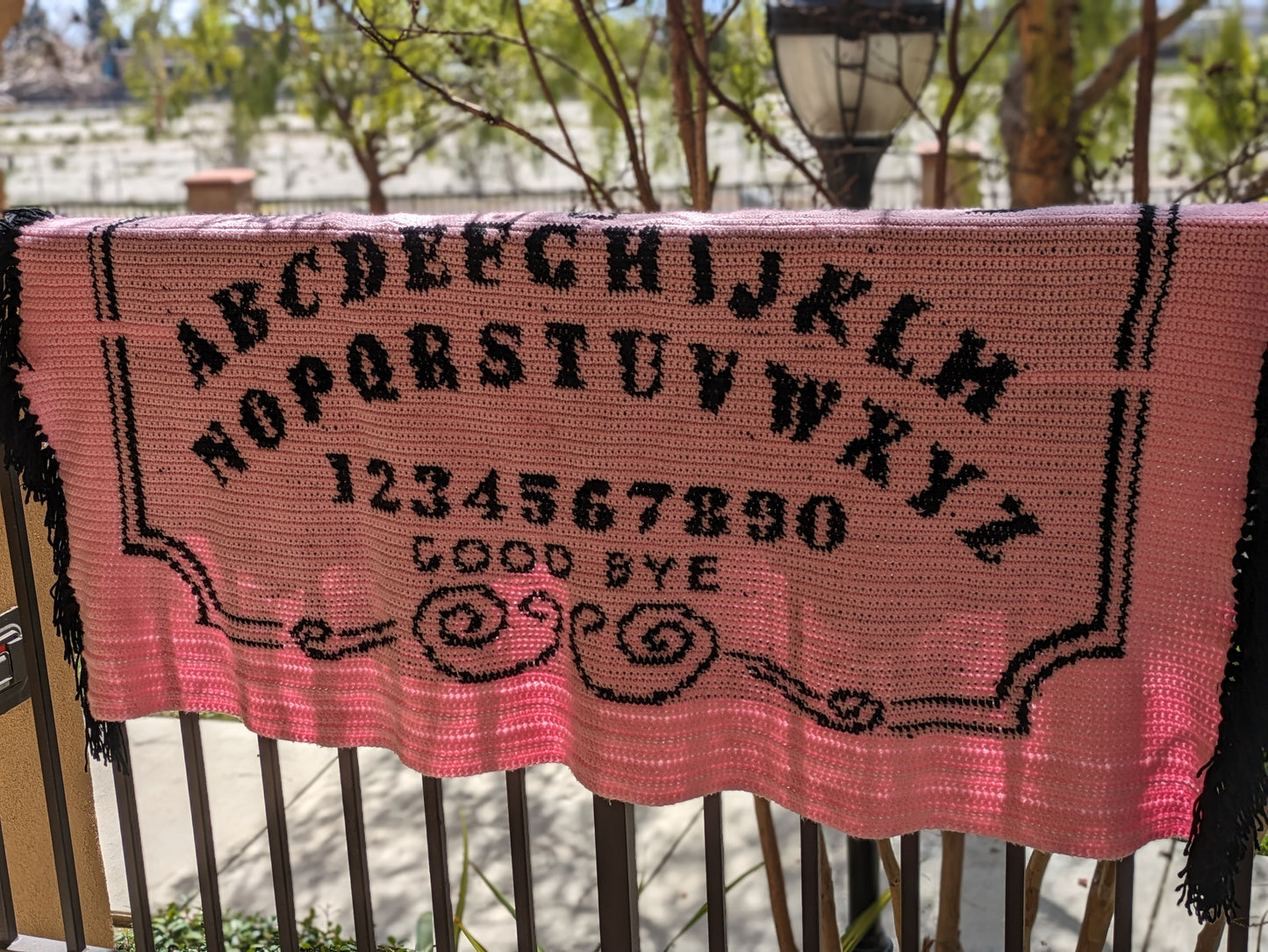 Ouija Board Throw Blanket - soft and warm - ouija pointer pillow available to add, made to order custom